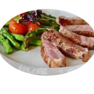 Pan-Fried Steak with Asparagus