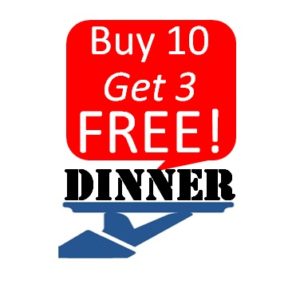 Buy 10 Get 3 Free Dinners