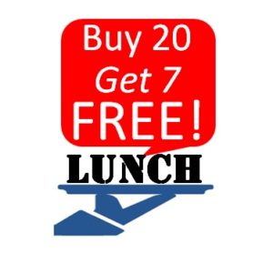 Buy 20 Get 7 Free Lunches