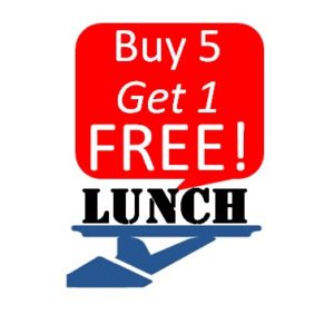 Buy 5 Get 1 Free Lunch